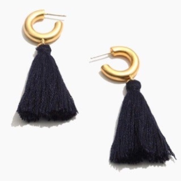 Madewell | Gold Tassle earring in heather pacific - Picture 1 of 3